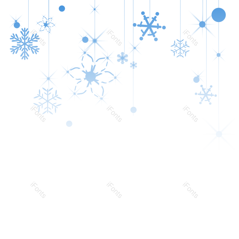 装饰图片,雪花元素,手绘PNG,免抠素材